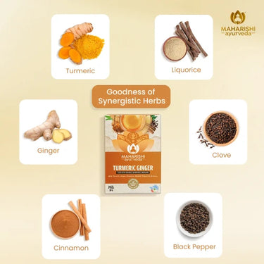 Turmeric Ginger Tea 30gm | Immunity & Digestion Boosting Ayurvedic Blend